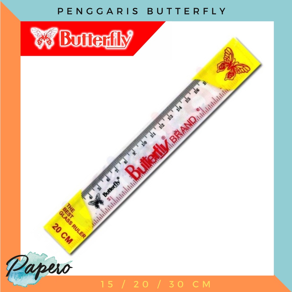 

Penggaris Plastik 15cm / 20cm / 30cm (Mistar) Butterfly