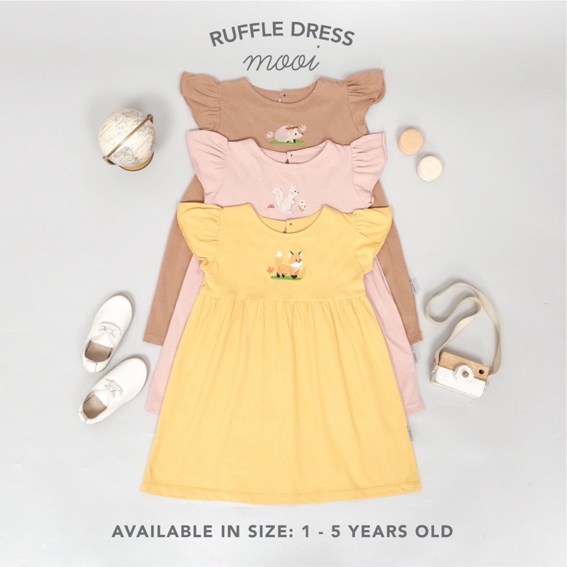 MOOI RUFFLE DRESS - DRESS ANAK/MOOi DRESS ANAK MURAH