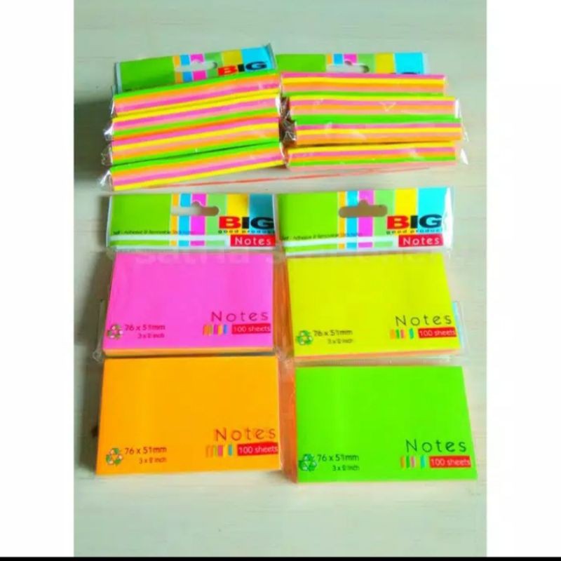 

BIG POST IT 76×51mm MIX WARNA (STICKY NOTE)