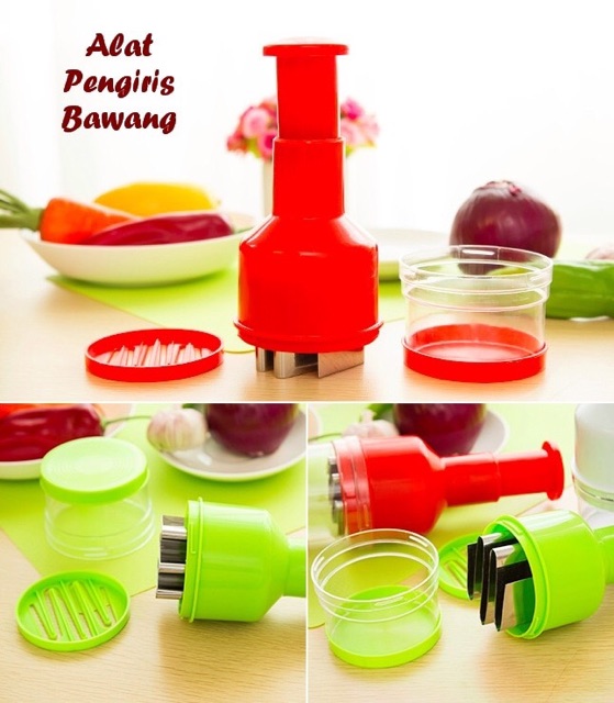 Onion chopper pengiris pencincang penghalus bawang bumbu dapur