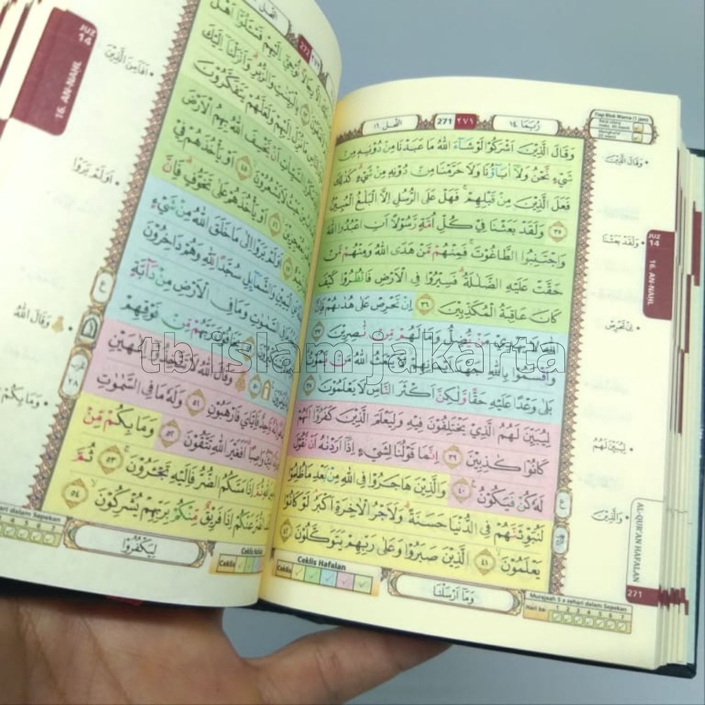 Alquran Hafalan Al Hufaz B7 Saku Kecil - Al Quran Al Hufaz Cordoba - Al quran Tajwid Warna