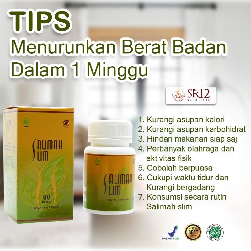 Salimah Slim SR12 - Pelangsing Herbal - Obat Diet Ampuh Turunkan Berat Badan