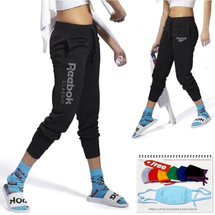 CELANA JOGER PANJANG WANITA REEBOK - Hitam, M