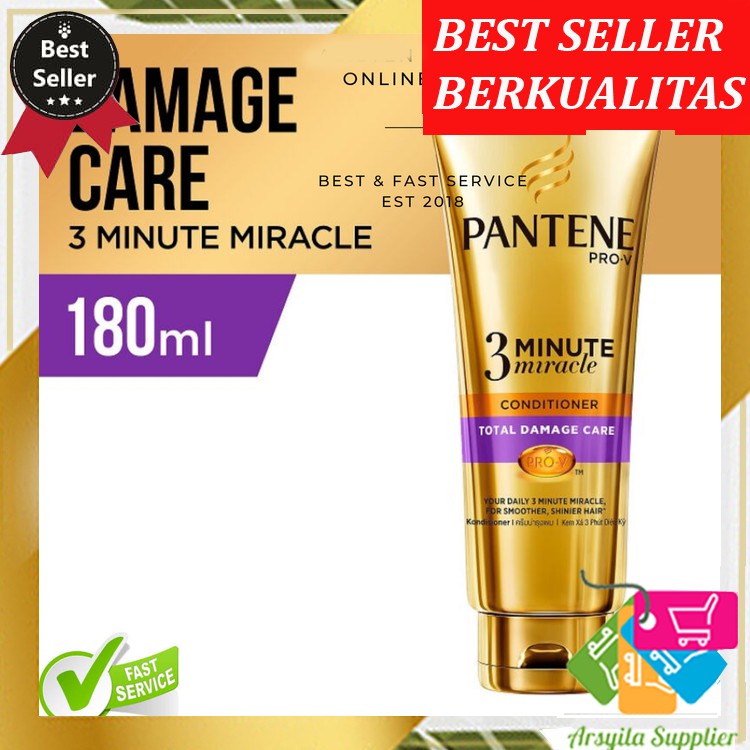 PANTENE Hair Conditioner Total Damage Care 3 Minute Miracle 180ml