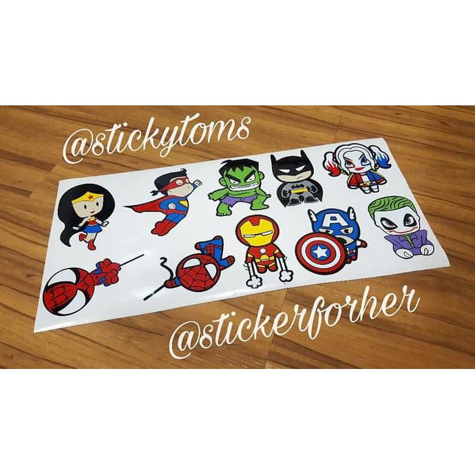 

stiker cute chibi Superhero lucu-lucu gan