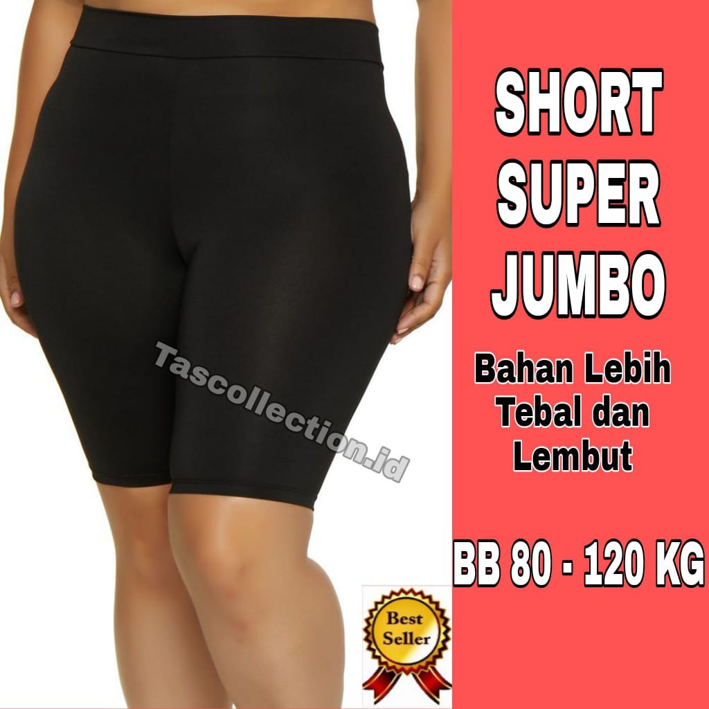 Leggings Shot Short strit Pendek All size Slim &amp; Jumbo &amp; SuperJUMBO Spandek Jersey Jumbo Size Fit