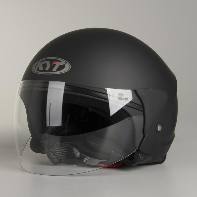 Helm KYT Cougar solid black dof | Helm Retro - revivl