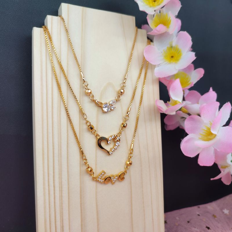 Kalung xuping wanita dewasa lapis emas 24k anti luntur anti karat COD