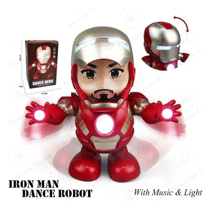 Robot Mainan Anak Robot Ironman Joget Avengers Iron Man