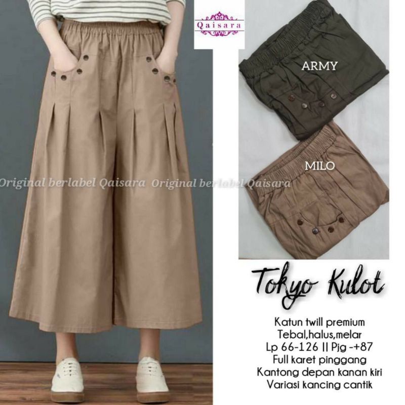 Tokyo Kulot Pants Celana Korea Katun Twill Jumbo