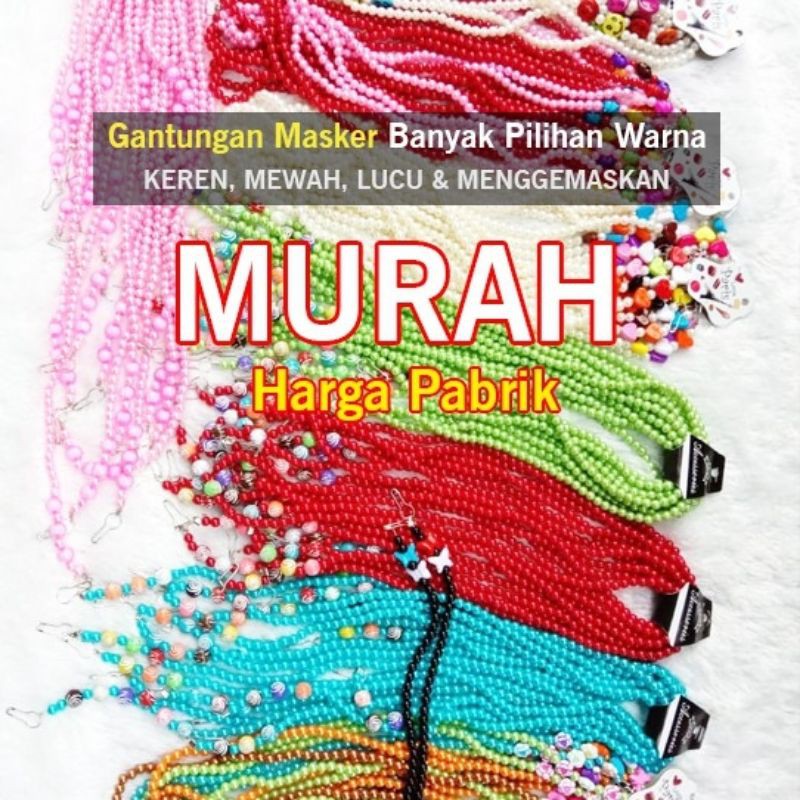 KALUNG STRAP MASKER TALI MASKER KALUNG MASKER GANTUNGAN MASKER KALUNG MASKER MANIK GANTUNGAN MUTIARA