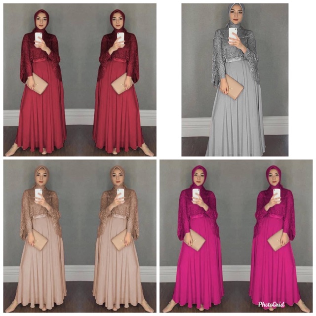 JCZ- maxi chikita / Gamis wanita Lebaran terbaru / Maxi brukat Cape wanita kekinian