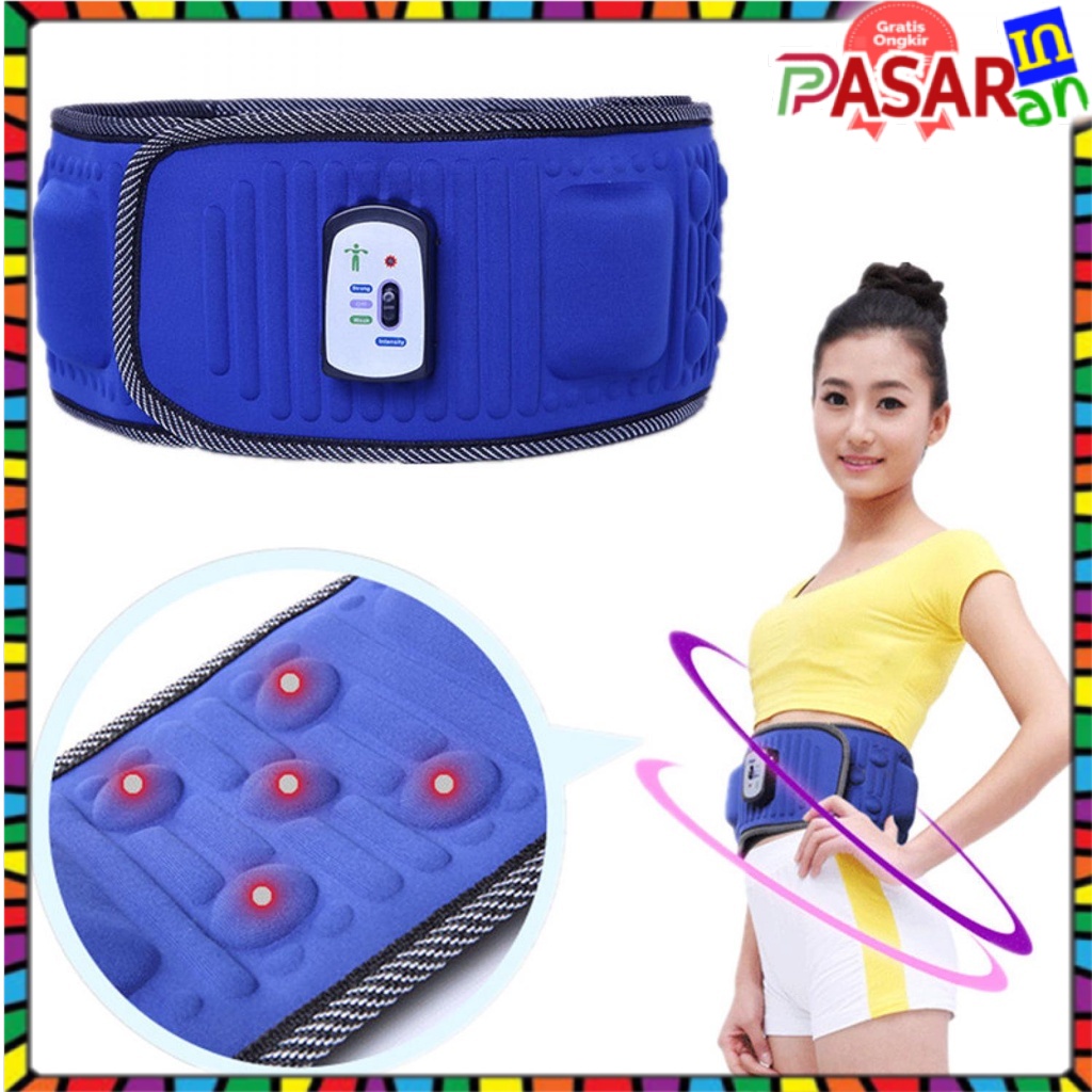 ⭐Sabuk Getar Pelangsing Tubuh Heat Function Pembakar Lemak - Sabuk Vibroaction/Sabuk Getar