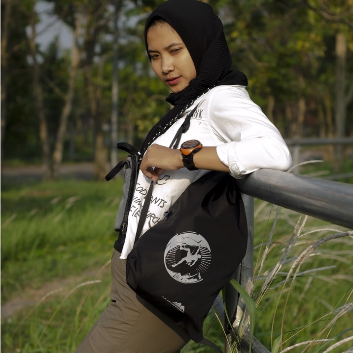 Tas Serut LEAFHOPPER Tas Gendong Ransel Serut Waterproof Olahraga String Bag