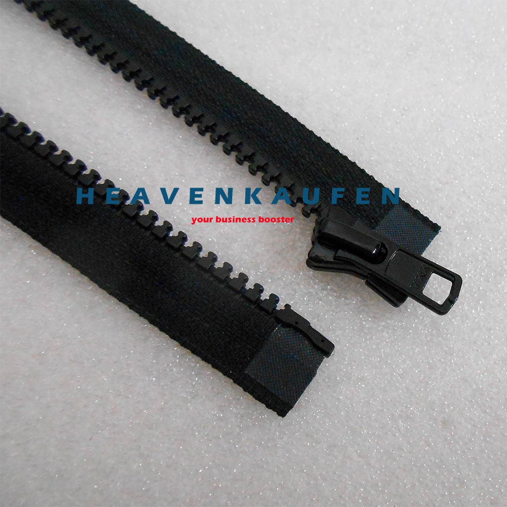 Resleting Zipper Jaket Hoodie YKK 90 cm Atau 36 inch Warna Hitam Vislon No 5