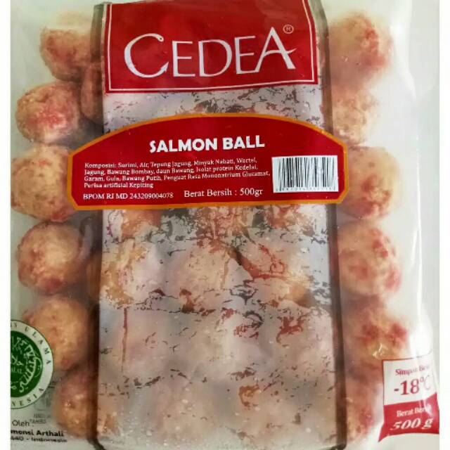 Cedea Salmon Ball 500gr Baso Ikan Salmon Bakso Salmon Frozen Food Cedea