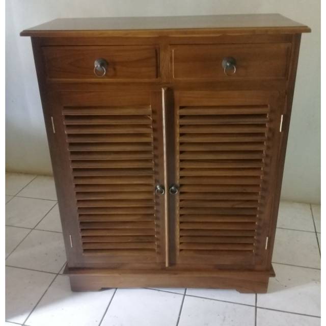 Rak Sepatu Kayu Jati Lemari Sandal Termurah Jujur Barokah Furniture Jepara