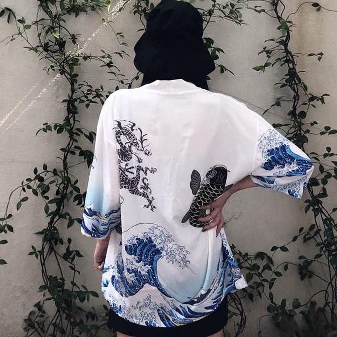 Promo Loose Kimono Fashion Wanita Pria /Cardigan Outerwear /Japanse Style Berkualitas