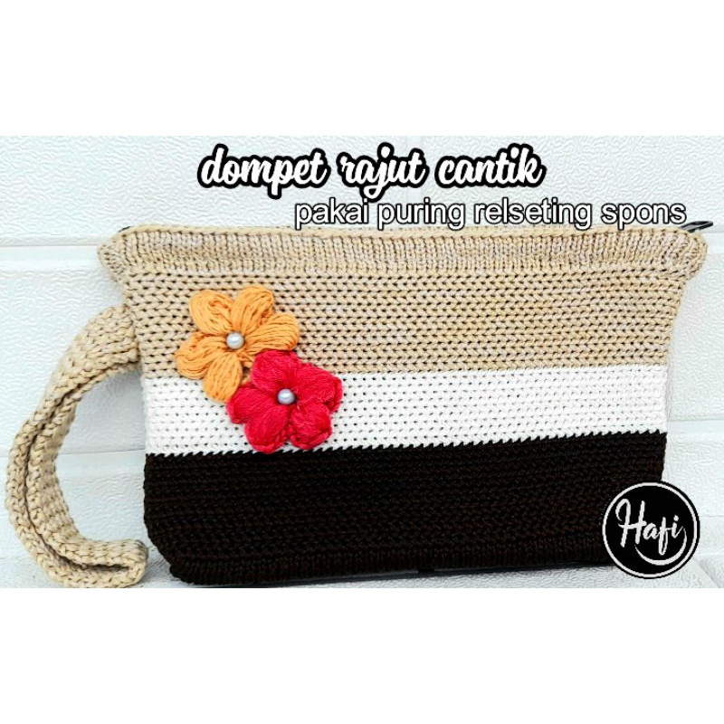 tas dompet bunga rajut #slingbag #tasrajut