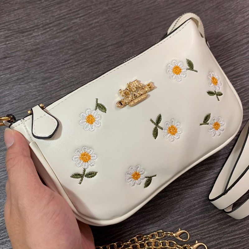 MINI HANDBAG COACH DISNEY FLORAL LEATHER FULLSET STRAP HIGH QUALITY BRANDED