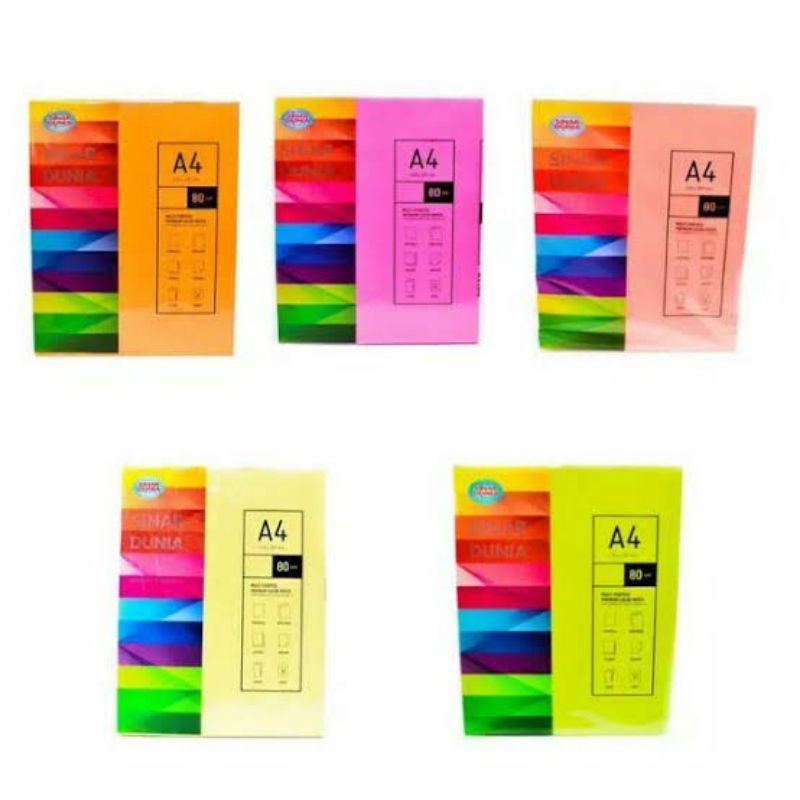 

Sinar dunia kertas warna a4 80gr it 190 green