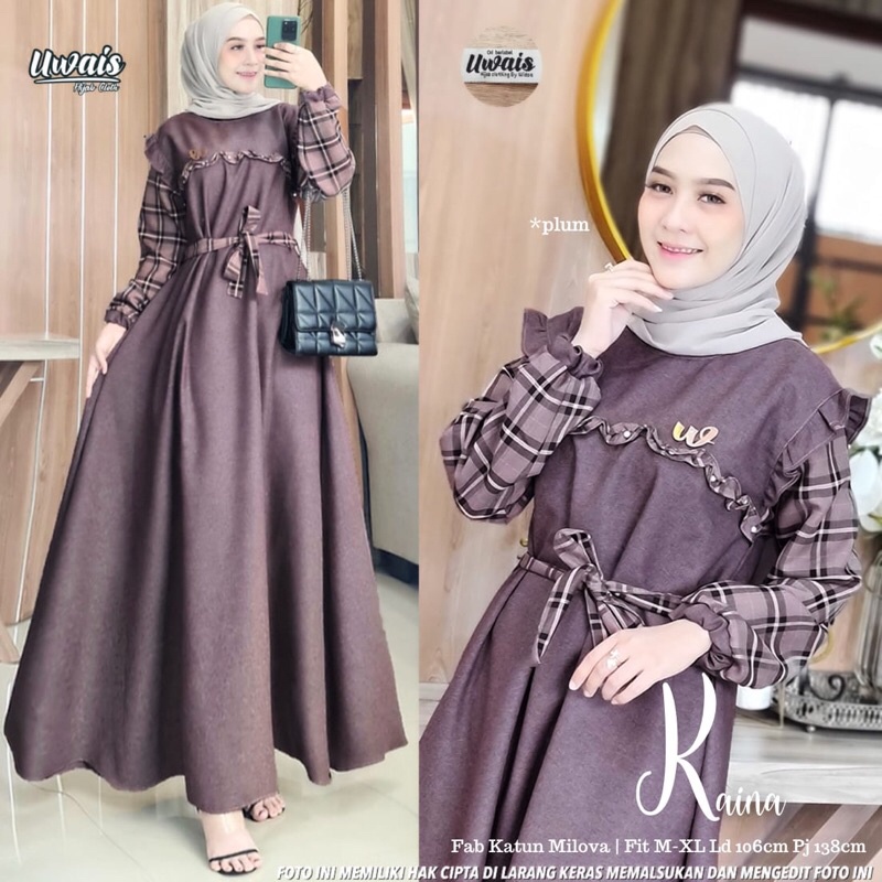 KAINA GAMIS ORIGINAL UWAIS / MAXY UWAIS / uwais hijab clothing ori murah