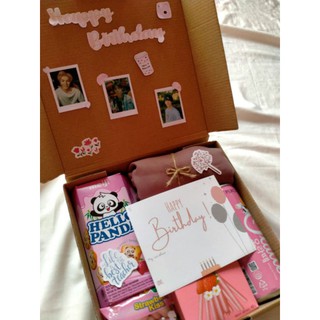 GIFT Box Snack dan Hijab l Hampers l untuk kado ulang tahun/wisuda