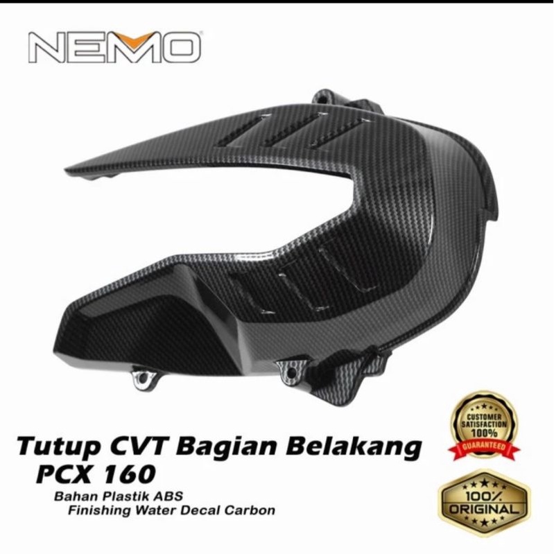 COVER TUTUP CVT CARBON NEMO ORIGINAL HONDA PCX 160 NEW HIGH QUALITY