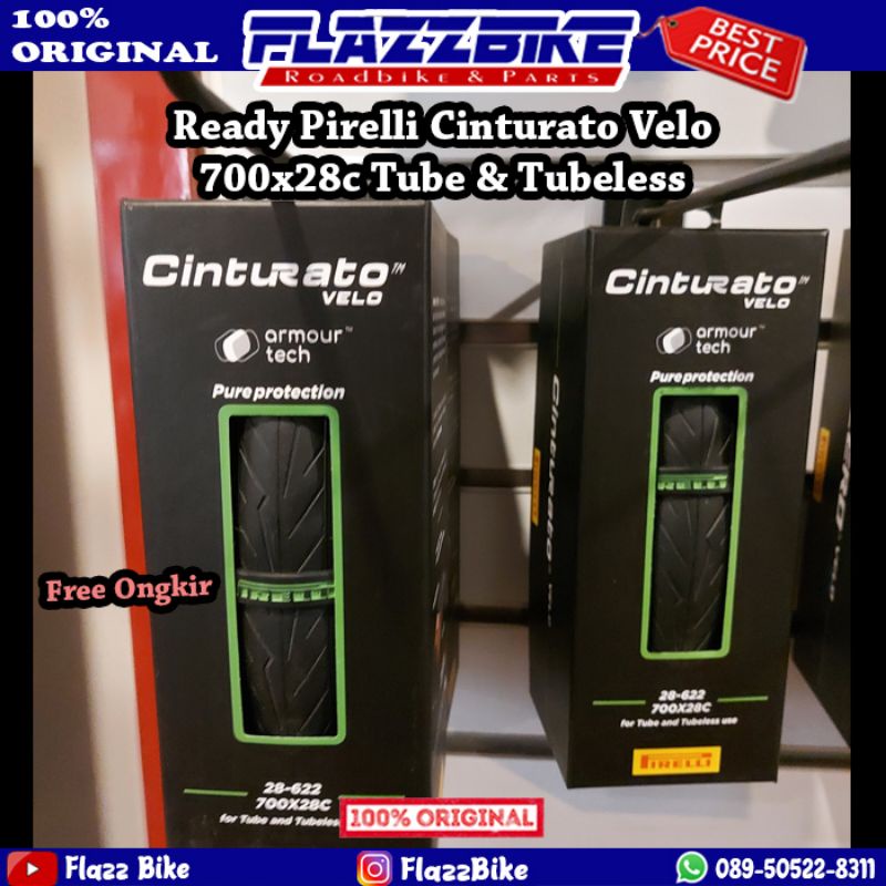 Ban Luar Pirelli Cinturato Velo 700x28c Tubeless - Roadbike 700 x 28c