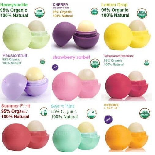 EOS LIPBALM LIP BALM EVOLUTION OF SMOOTH Bentuk Bulat Telur Bola