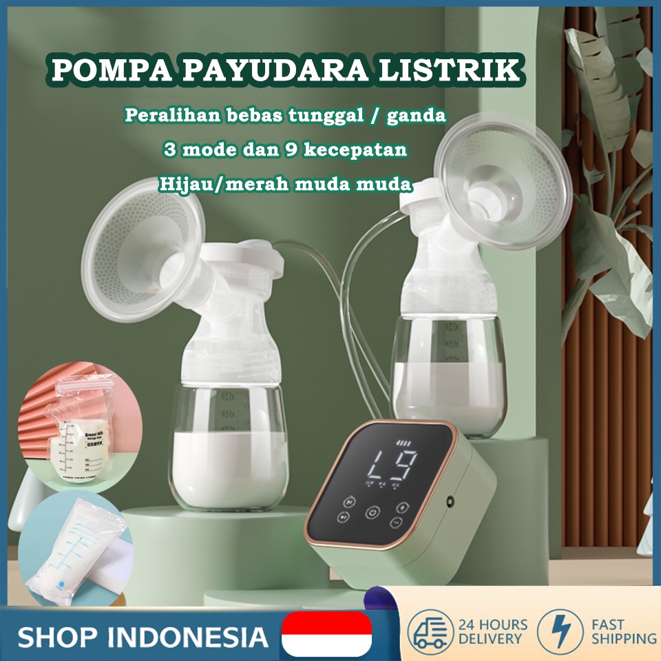 [Garansi&amp;hadiah] Double Electric Breast Pump rechargeable / Pompa Asi Elektrik Ganda