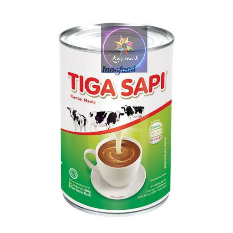 

Tiga Sapi Kental Manis Putih Kaleng 500gr/kaleng besar/milk