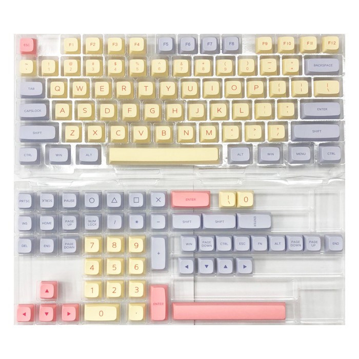 KEYCAPS PBT MARSHMALLOW XDA PROFILE SUBLIM COTTON CANDY KEYBOARD