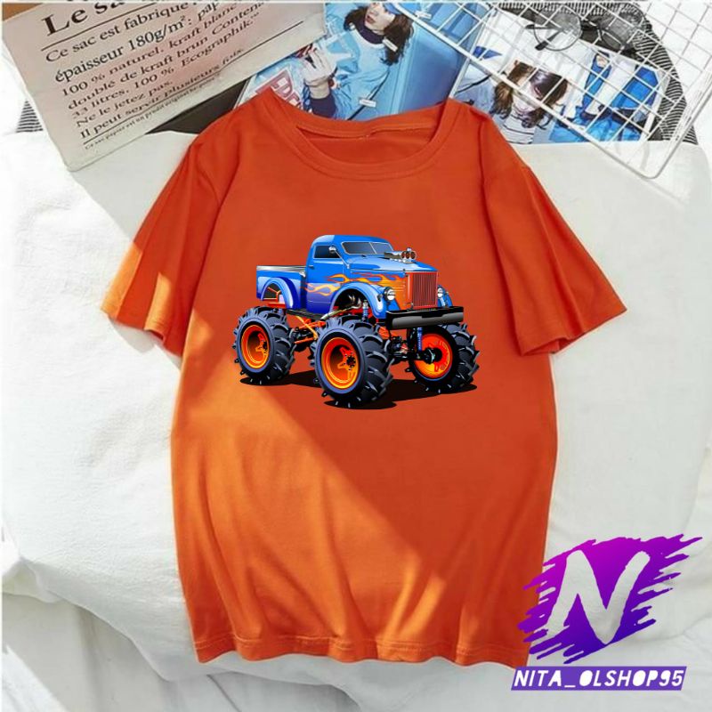 baju anak truk kaos anak mobil truk monster free nama bahan premium