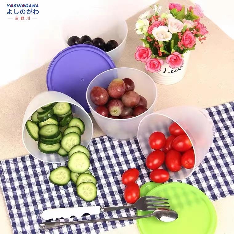 TOPLES PLASTIK - TOPLES SET 3 in 1 / FOOD CONTAINER TEMPAT ATAU WADAH PENYIMPANAN MAKANAN-YOSINOGAWA