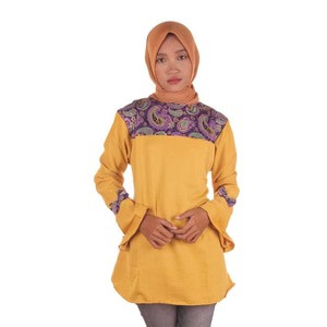 Blus Muslim Batik Baloteli I Blouse Batik Muslim Baloteli Riska