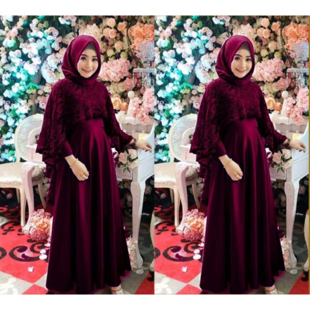 AB Agen Baju Official Shop maxi tiara brukat syari gamis AB Agen Baju Official Shop maxi tiara brukat syari gamis