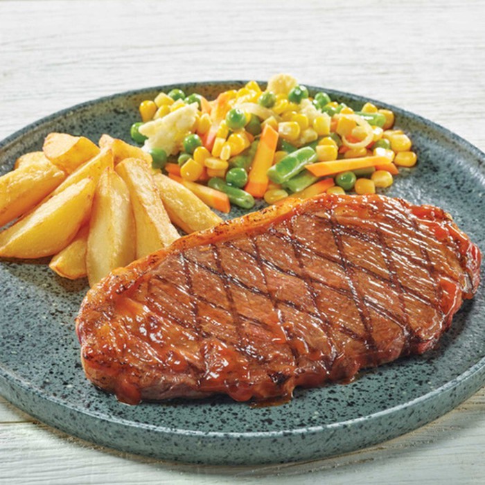 

Daging Sapi Segar/Has Luar/US Striploin - ABUBA Steak US Sirloin