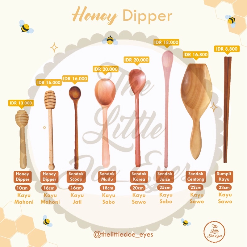 [READY] Honey dipper dan sendok kayu