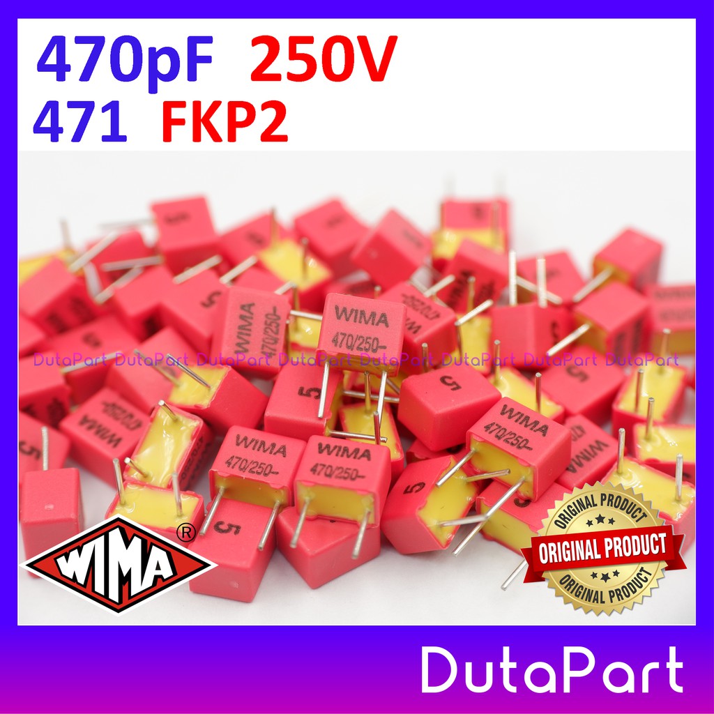 250V 470pF 471 FKP2 FKP 2 WIMA Film Capacitor Made In Germany