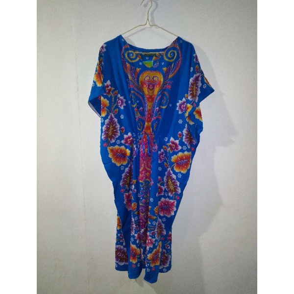 [COD | Real pict] daster kalong lowo serut kencana ungu label biru