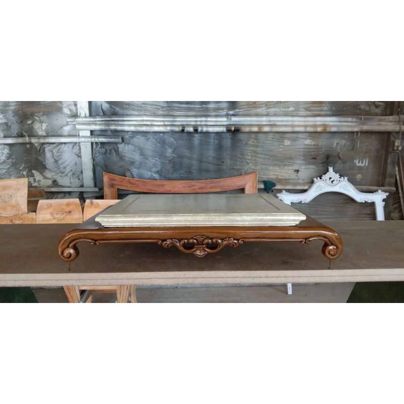 Meja Bonsai / Tatakan pot bonsai top.40x30 Motif Marmer