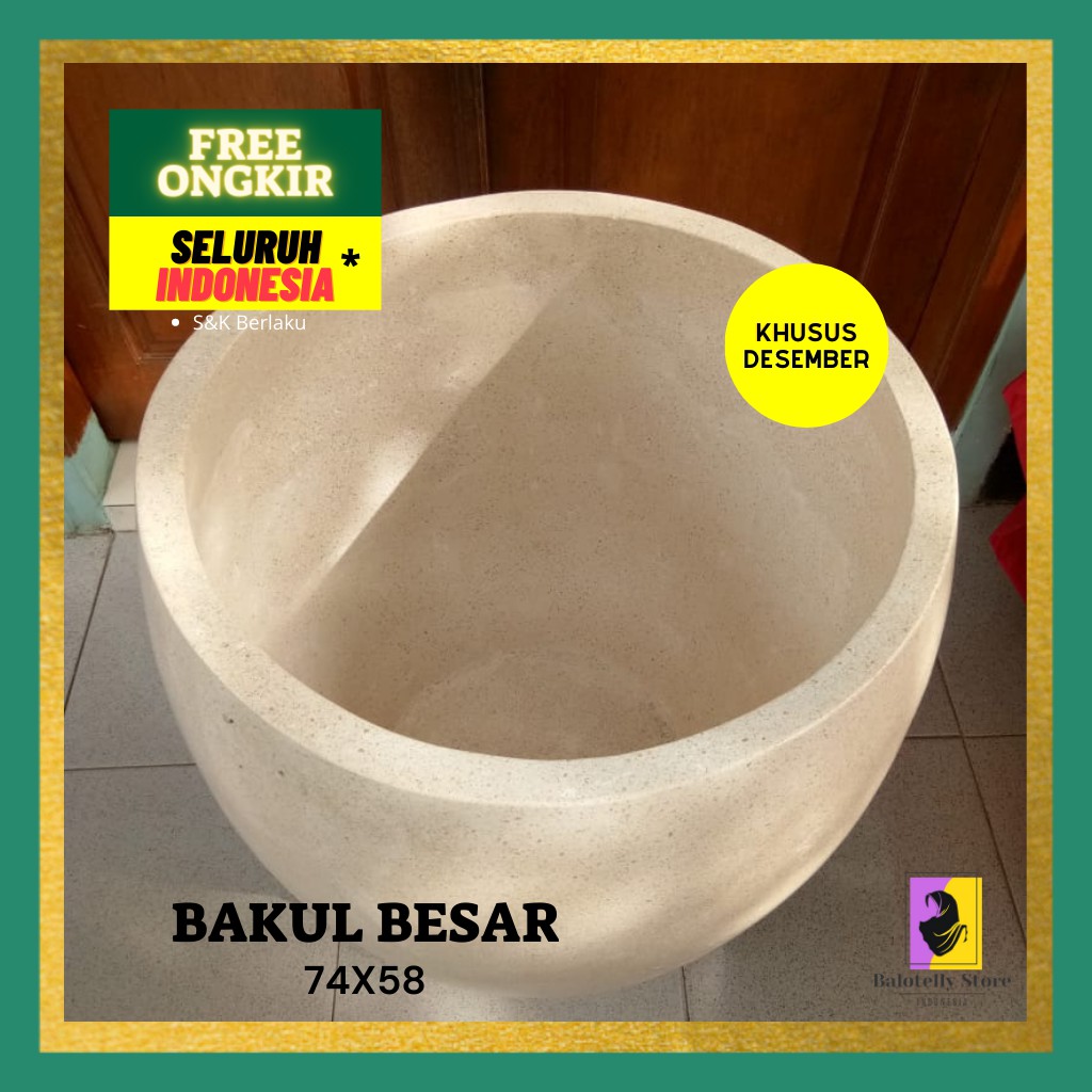 GB60_74x58 / BAK MANDI MARMER / GENTONG BESAR / BAK MANDI TERAZZO / TERASO MARMER