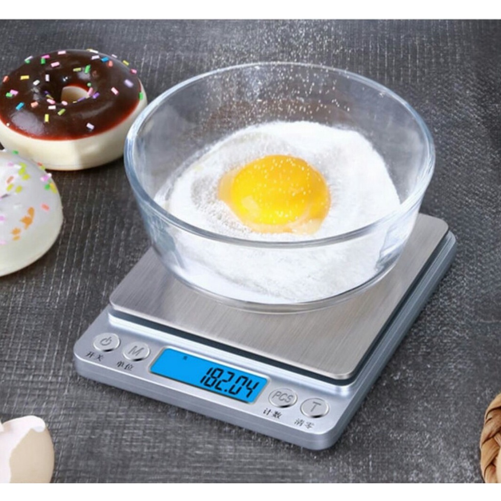 Timbangan Kopi Bumbu Dapur Emas Digital Kitchen Scale 1kg 0.1g i-2000