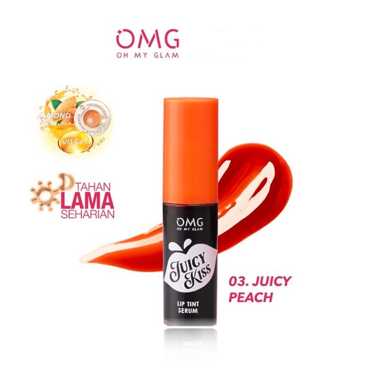 OMG Oh My Glam Juicy Kiss Lip Tint Serum LipTint BPOM