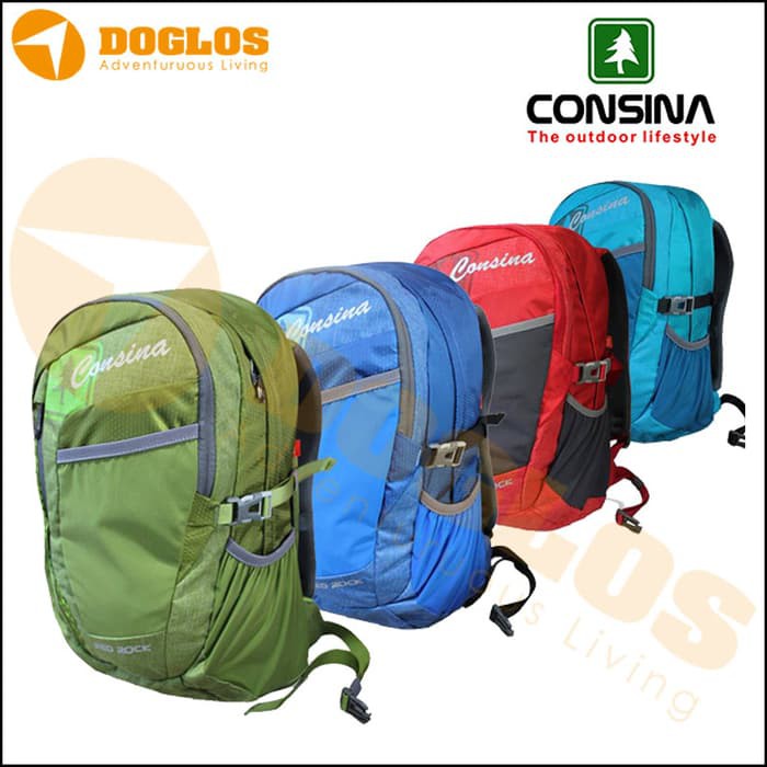 HOT SALE TAS CONSINA DAYPACK RED ROCK 20 TO 40 LITER RAINCOVER INCLUDE TERBARU