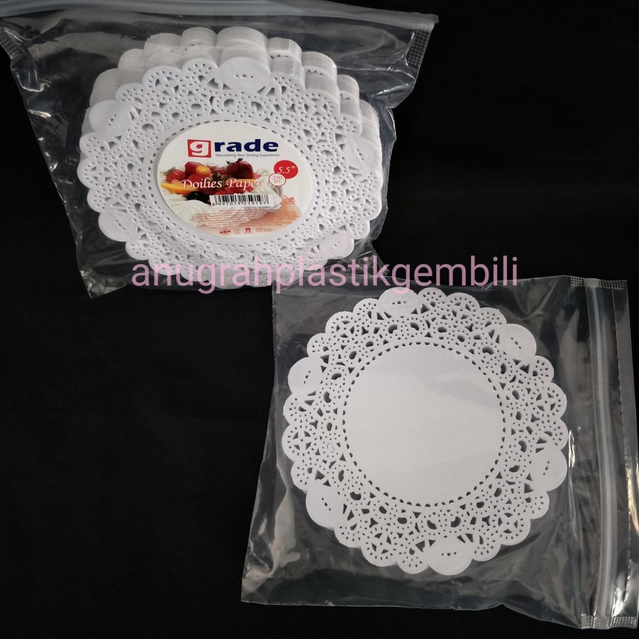 

Paper Doilies uk 5,5 / Alas kertas renda isi 250 pcs