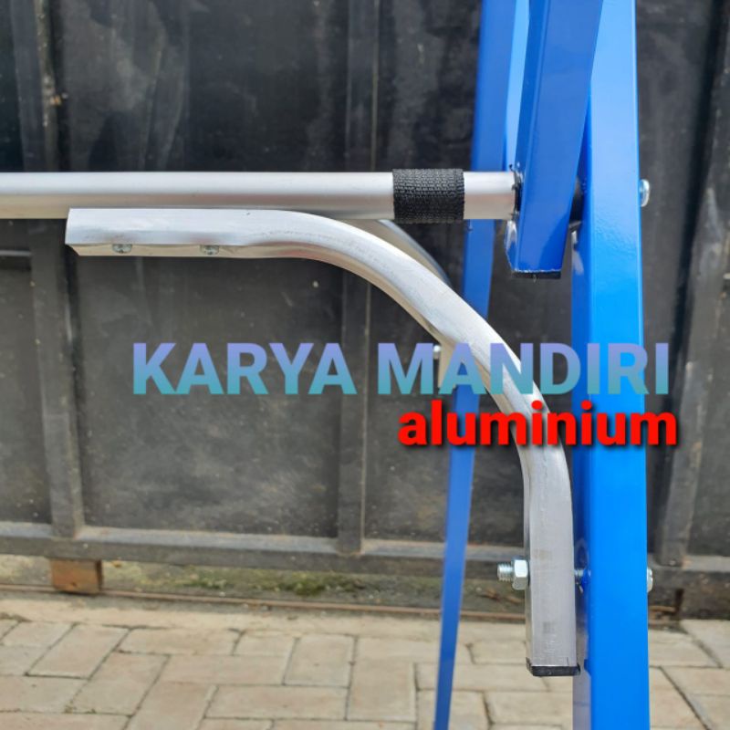 TURBO - Jemuran Baju Super Jumbo / Pakaian / Lipat / Aluminium Warna /180 CM / 1,8 Meter / Biru