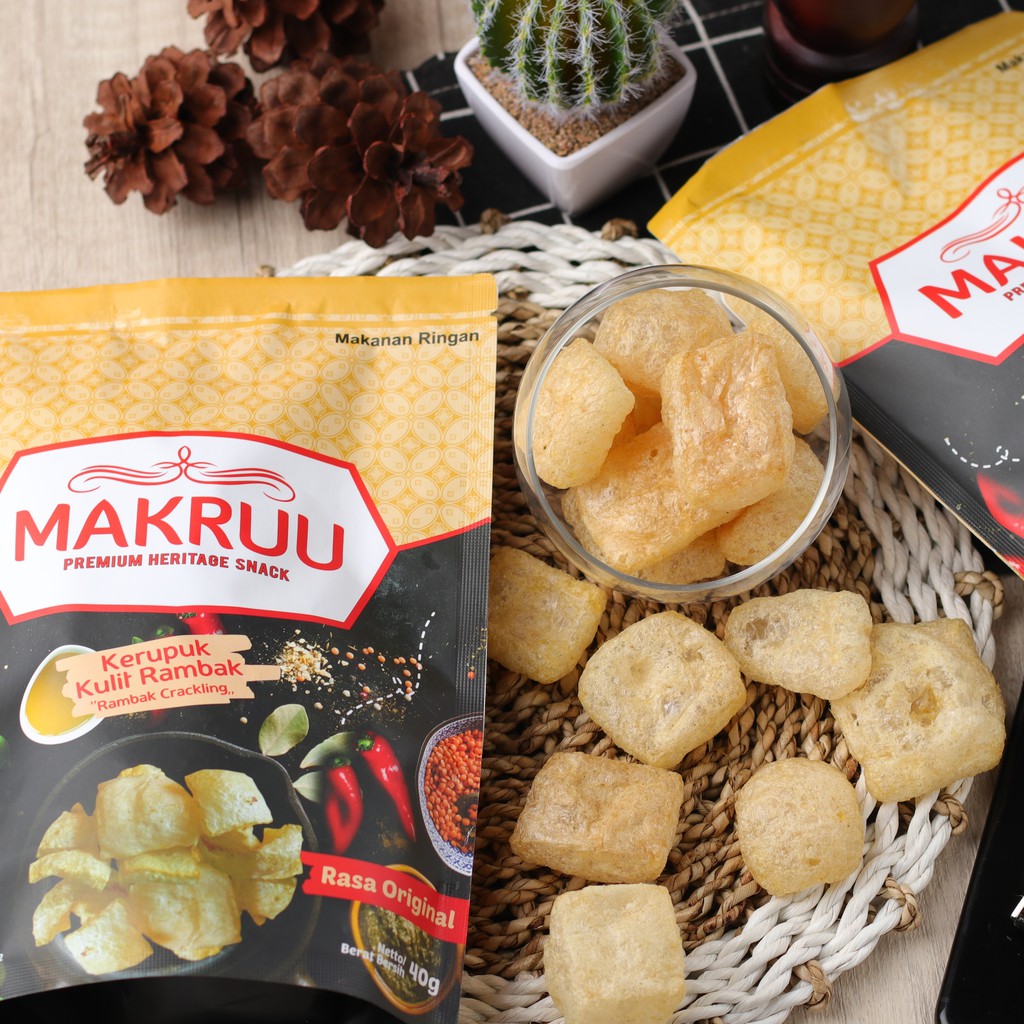 

[Bundling 3 pcs] MAKRUU Kerupuk Rambak Kulit Sapi Premium