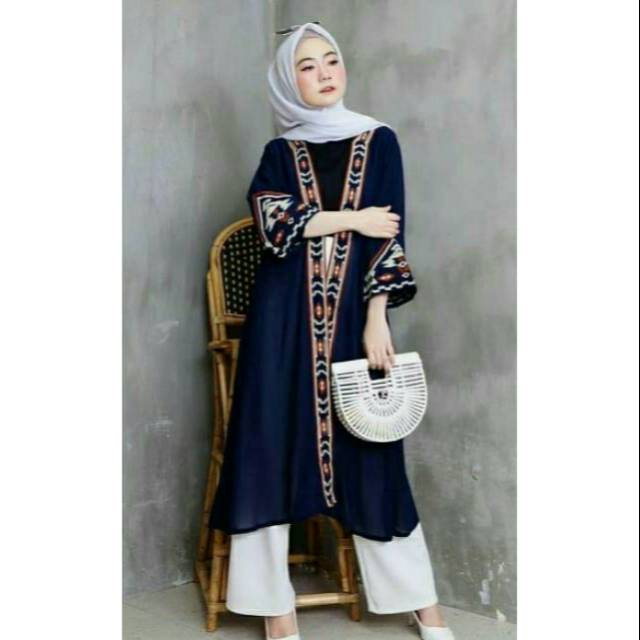 CARDI DAUN */ CARDI OUTER WANITA / BORDIR ETNIK BOHEMIAN CARDIGAN  / CARDIGAN